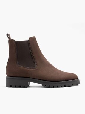 Women's Brown Chelsea Lug Sole Boot Sz 8